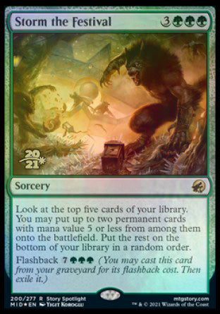 Storm the Festival [Innistrad: Midnight Hunt Prerelease Promos] - Destination Retro