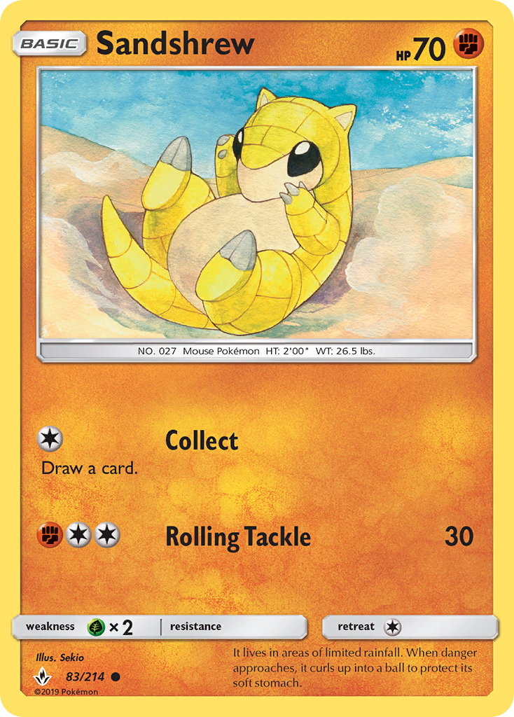 Sandshrew (83/214) [Sun & Moon: Unbroken Bonds] - Destination Retro