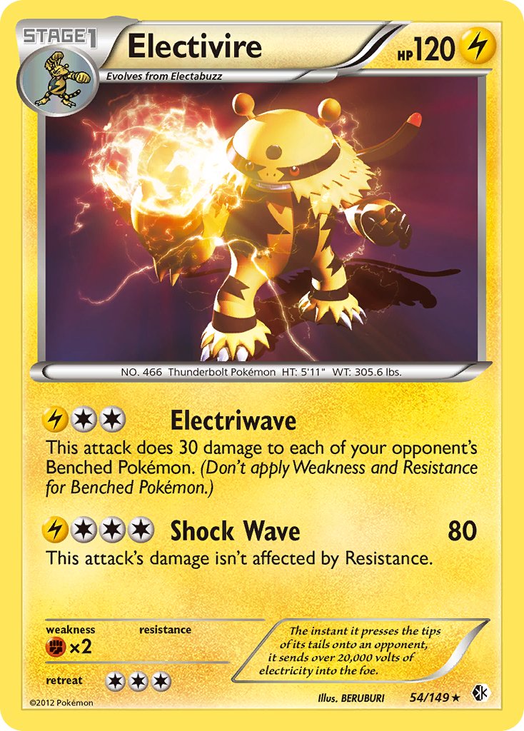 Electivire (54/149) (Theme Deck Exclusive) [Black & White: Boundaries Crossed] - Destination Retro
