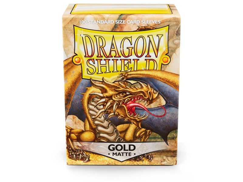 Dragon Shield Matte Sleeve - Gold ‘Gygex’ 100ct - Destination Retro