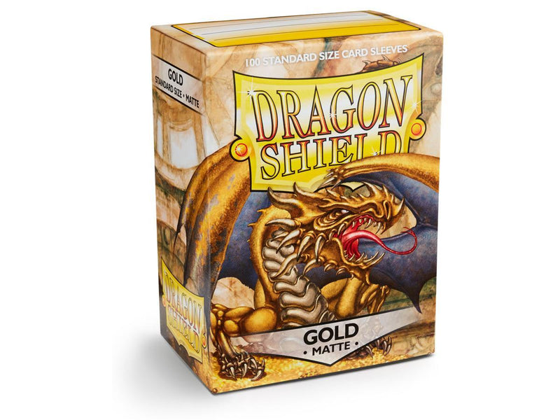 Dragon Shield Matte Sleeve - Gold ‘Gygex’ 100ct - Destination Retro