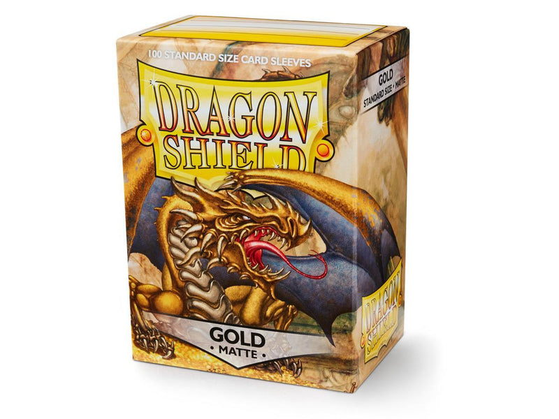 Dragon Shield Matte Sleeve - Gold ‘Gygex’ 100ct - Destination Retro
