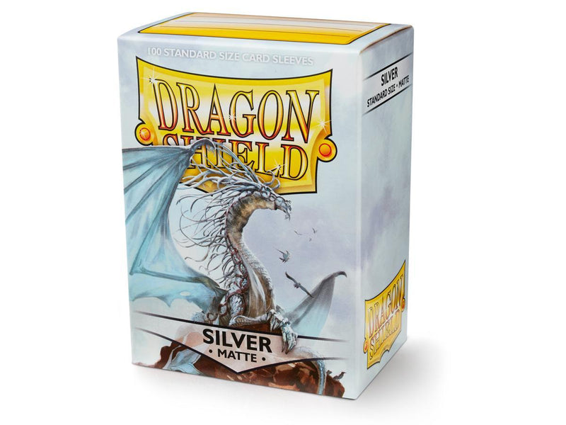 Dragon Shield Matte Sleeve - Silver ‘Caelum’ 100ct - Destination Retro