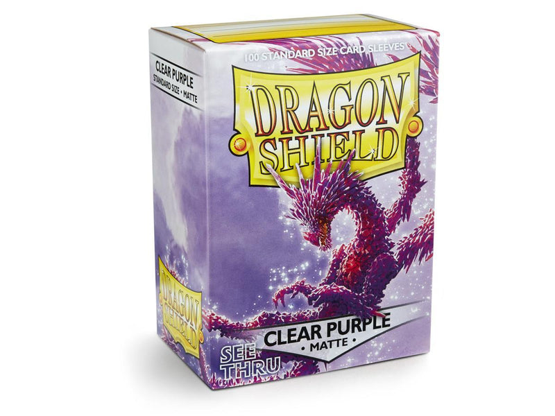 Dragon Shield Matte Sleeve - Clear Purple ‘Racan’ 100ct - Destination Retro