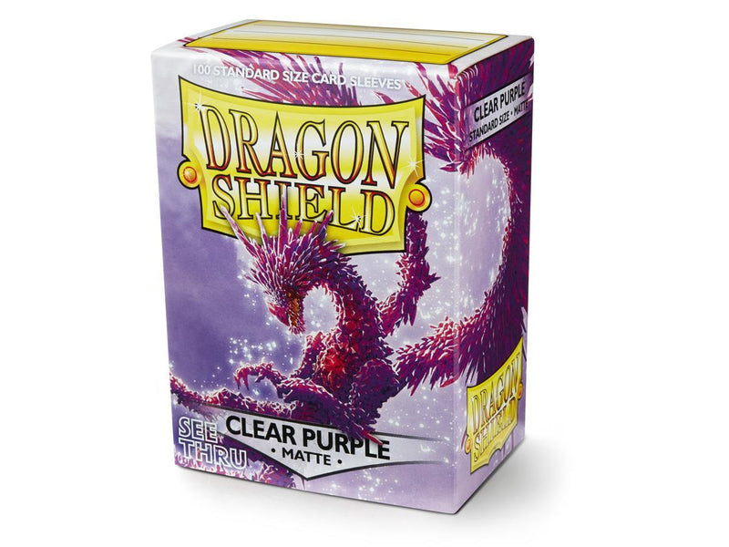 Dragon Shield Matte Sleeve - Clear Purple ‘Racan’ 100ct - Destination Retro