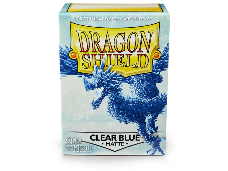 Dragon Shield Matte Sleeve - Clear Blue ‘Celeste’ 100ct - Destination Retro