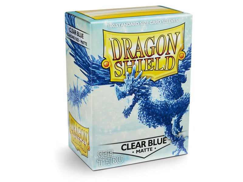 Dragon Shield Matte Sleeve - Clear Blue ‘Celeste’ 100ct - Destination Retro