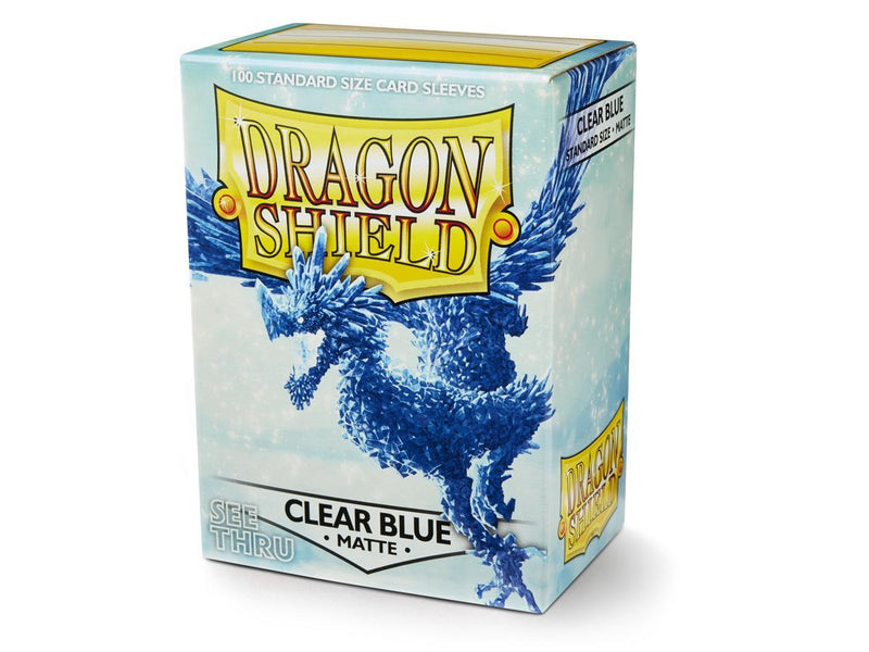 Dragon Shield Matte Sleeve - Clear Blue ‘Celeste’ 100ct - Destination Retro