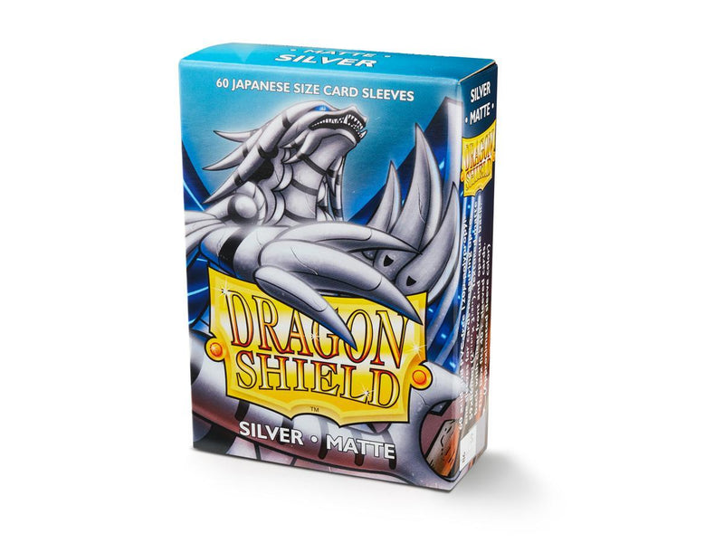 Dragon Shield Matte Sleeve - Silver ‘Stegazill’ 60ct - Destination Retro