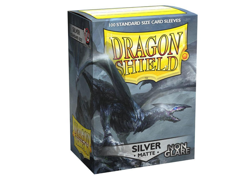 Dragon Shield Non-Glare Sleeve - Silver ‘Argentia’ 100ct - Destination Retro