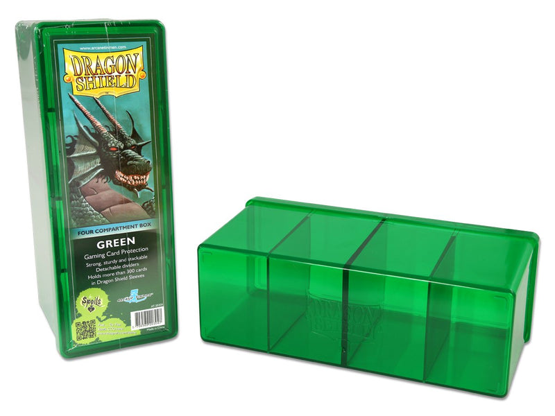 Dragon Shield Four Compartment Box – Green - Destination Retro