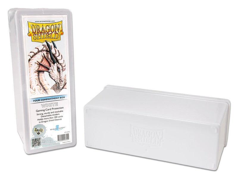 Dragon Shield Four Compartment Box – White - Destination Retro