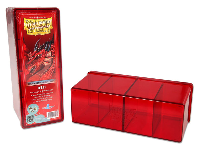 Dragon Shield Four Compartment Box – Red - Destination Retro