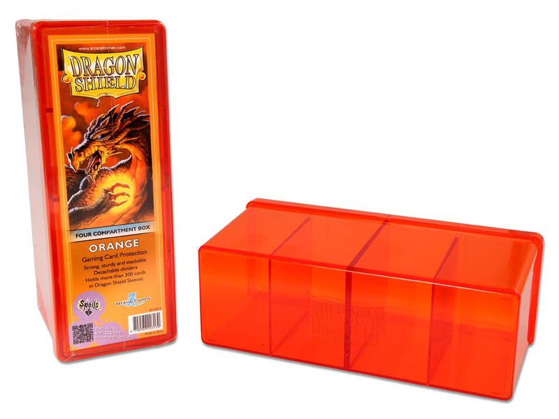 Dragon Shield Four Compartment Box – Orange - Destination Retro