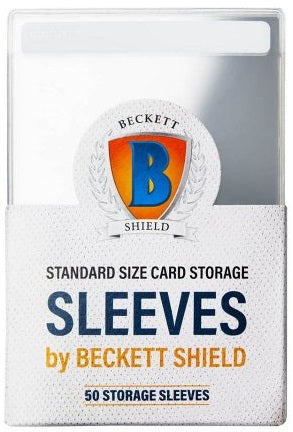 Beckett Shield Semi-Rigid Sleeves: Standard Card Size (50) (comparable to card savers) - Destination Retro
