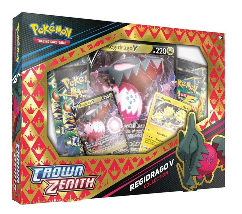 Pokémon TCG: Sword & Shield - CROWN ZENITH - COLLECTION BOX - REGIDRAGO V (PRE-ORDER JAN 2023) - Destination Retro