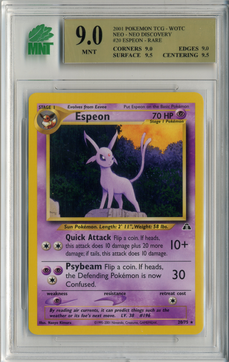 MNT - 9.0 -  Espeon - Rare - Neo Discovery - Destination Retro