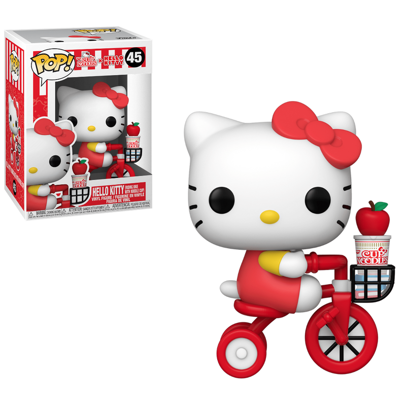 Hello Kitty (Riding Bike with Noodle Cup) (Hello Kitty) - Destination Retro