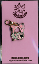 NightK - Kitty Headset - Enamel Charm - Destination Retro
