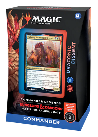 MTG - COMMANDER LEGENDS: BATTLE FOR BALDUR'S GATE - COMMANDER DECK - DRACONIC DISSENT - Destination Retro