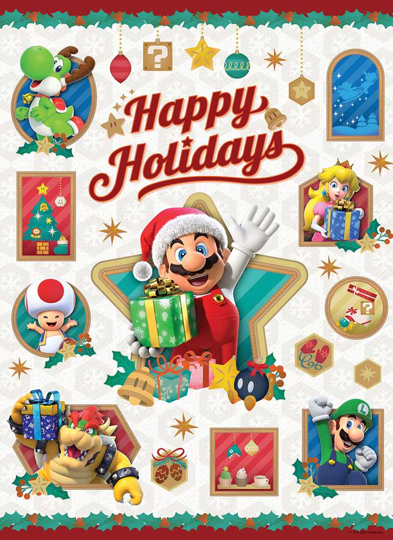 Puzzles - Super Mario - Happy Holidays - 1000 Pieces - Destination Retro