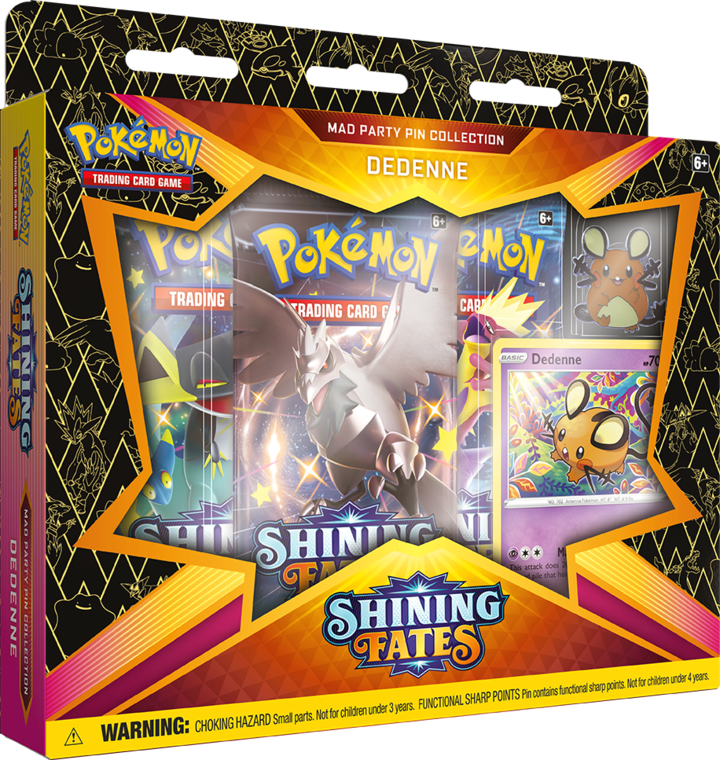 Pokémon TCG: Shining Fates Mad Party Pin Collection - Dedenne - Destination Retro