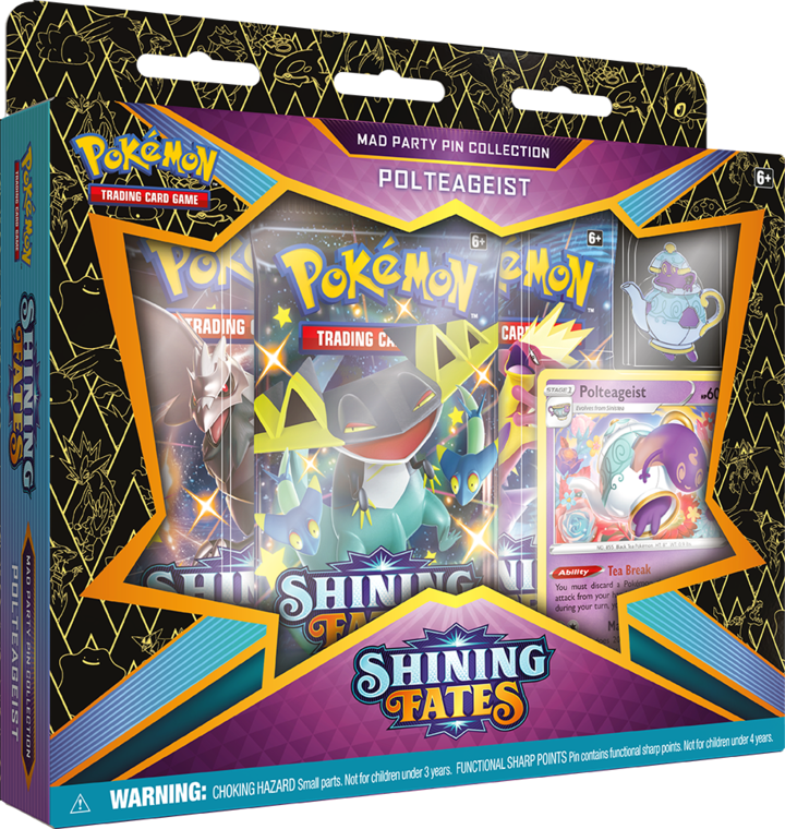 Pokémon TCG: Shining Fates Mad Party Pin Collection - Polteageist - Destination Retro