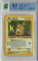MNT - 8.5 - Raichu - Holo Rare - Fossil - Destination Retro