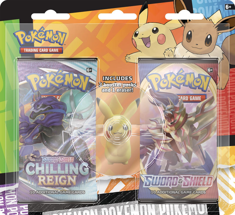 Pokémon TCG: Back to School Eraser Blister Pack - Pikachu - Destination Retro