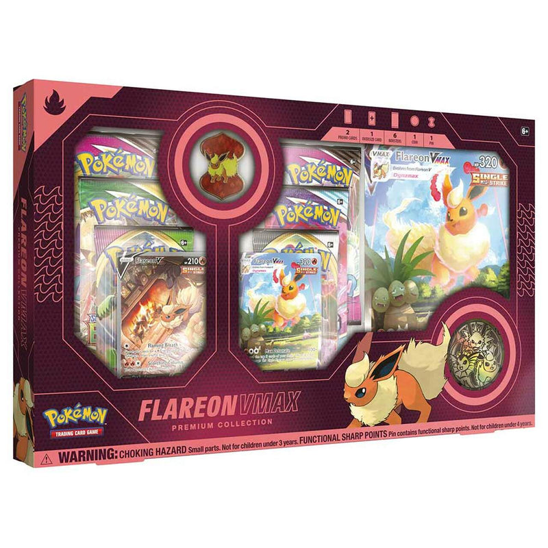 Pokémon TCG: Flareon VMAX Premium Collection - Destination Retro