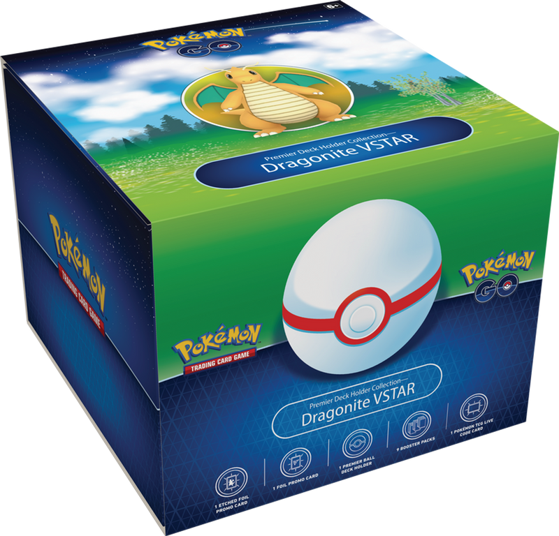 Pokémon TCG: Pokémon GO Premier Deck Holder Collection - Dragonite VSTAR - Destination Retro