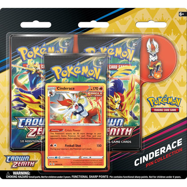 Pokémon TCG: Sword & Shield - Crown Zenith Pin Collection - Cinderace - Destination Retro