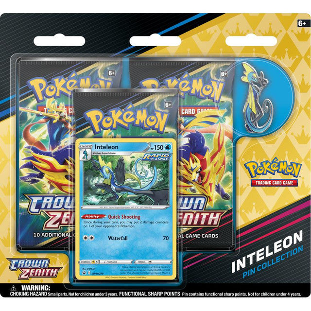 Pokémon TCG: Sword & Shield - Crown Zenith Pin Collection - Inteleon - Destination Retro