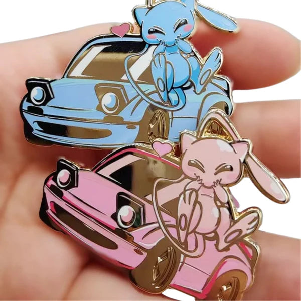 NightK - "Mew"ata - Blue -  Hard Enamel Pin - Destination Retro