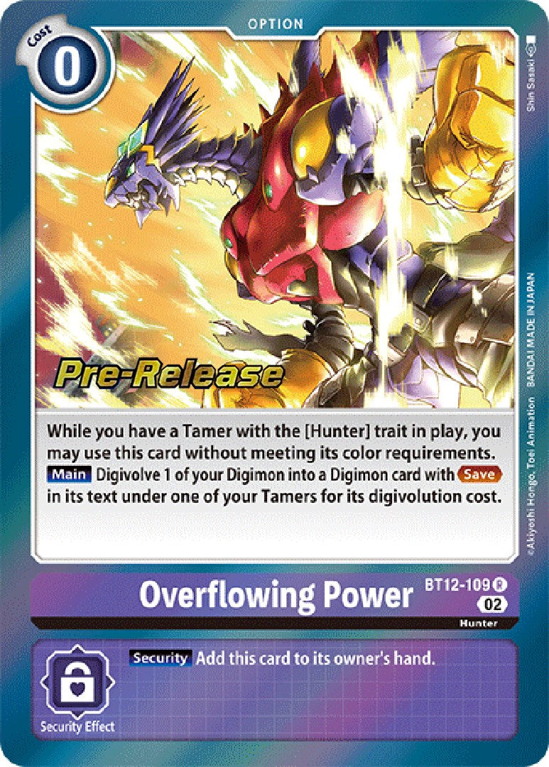 Overflowing Power [BT12-109] [Across Time Pre-Release Cards] - Destination Retro