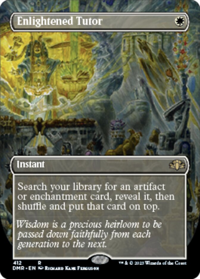 Enlightened Tutor (Borderless Alternate Art) [Dominaria Remastered] - Destination Retro