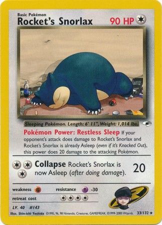 Rocket's Snorlax (33/132) [Gym Heroes Unlimited] - Destination Retro