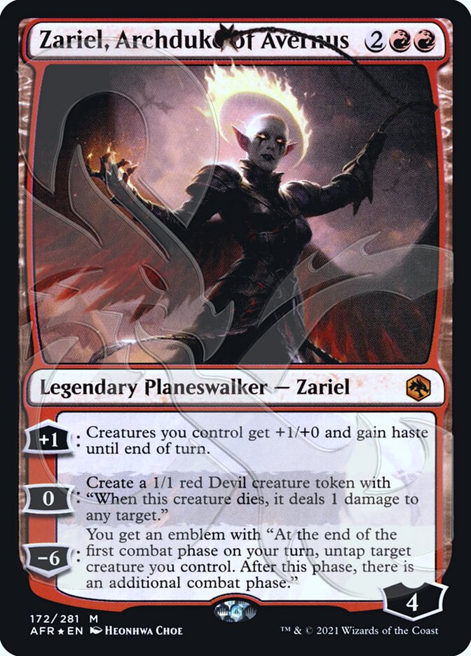Zariel, Archduke of Avernus (Ampersand Promo) [Dungeons & Dragons: Adventures in the Forgotten Realms Promos] - Destination Retro