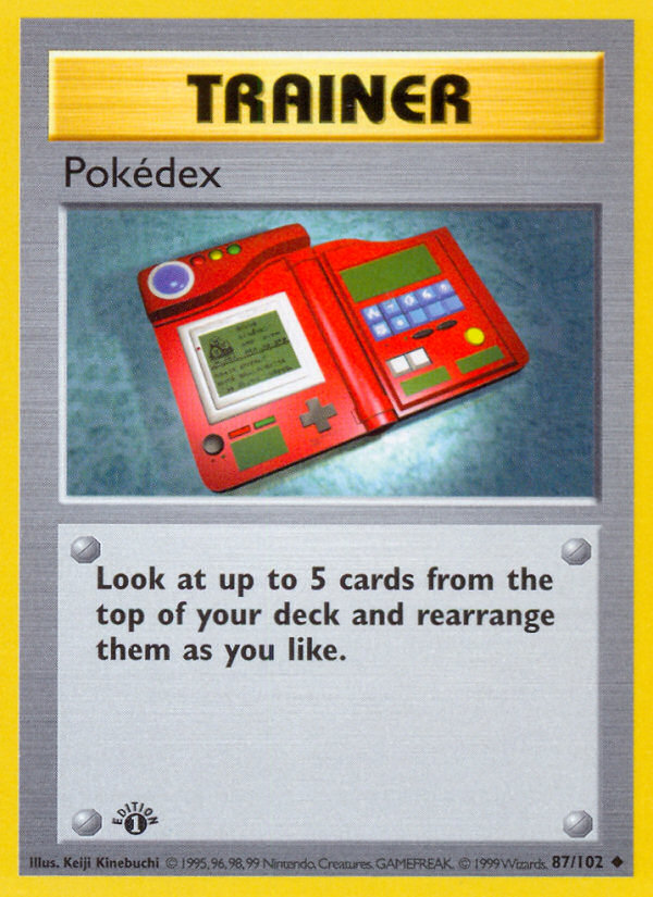 Pokedex (87/102) [Base Set 1st Edition] - Destination Retro