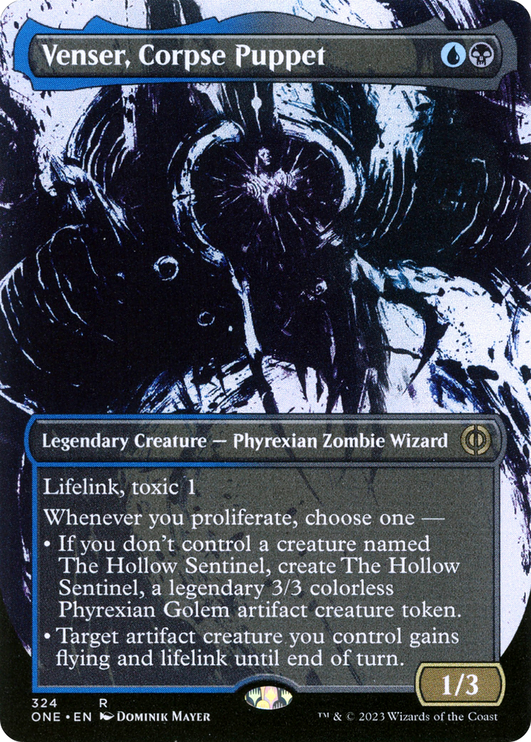 Venser, Corpse Puppet (Borderless Ichor) [Phyrexia: All Will Be One] - Destination Retro
