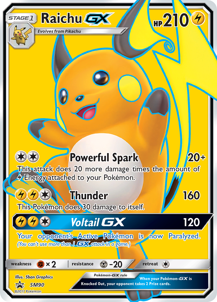 Raichu GX (SM90) [Sun & Moon: Black Star Promos] - Destination Retro