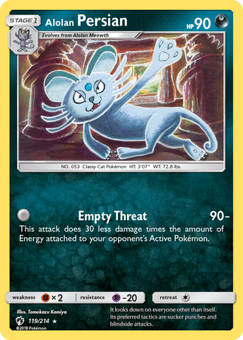 Alolan Persian (119/214) [Sun & Moon: Lost Thunder] - Destination Retro