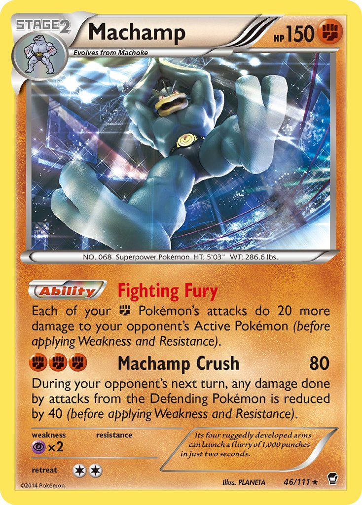 Machamp (46/111) (Cosmos Holo) (Blister Exclusive) [XY: Furious Fists] - Destination Retro