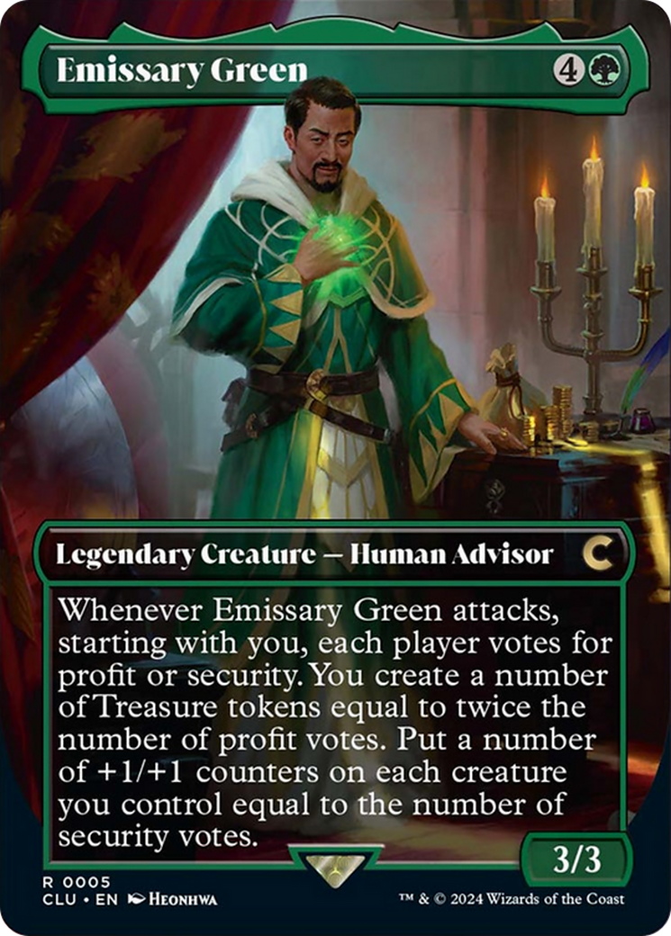 Emissary Green (Borderless) [Ravnica: Clue Edition] - Destination Retro