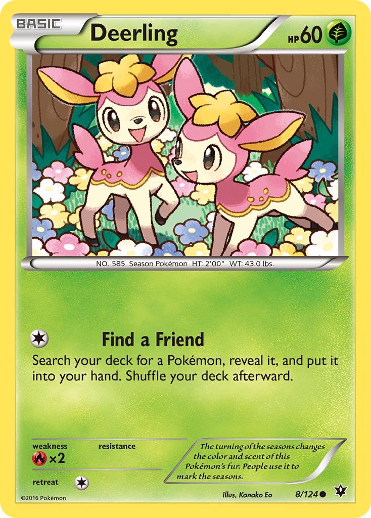 Deerling (8/124) [XY: Fates Collide] - Destination Retro
