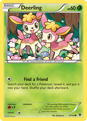 Deerling (8/124) [XY: Fates Collide] - Destination Retro