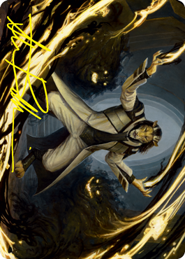 Leonin Lightscribe Art Card (Gold-Stamped Signature) [Strixhaven: School of Mages Art Series] - Destination Retro