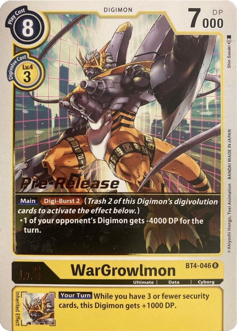 WarGrowlmon [BT4-046] [Great Legend Pre-Release Promos] - Destination Retro