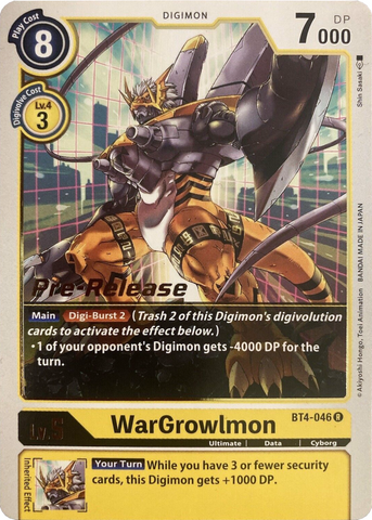WarGrowlmon [BT4-046] [Great Legend Pre-Release Promos] - Destination Retro