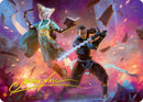 Explosive Entry Art Card (Gold-Stamped Signature) [Kamigawa: Neon Dynasty Art Series] - Destination Retro